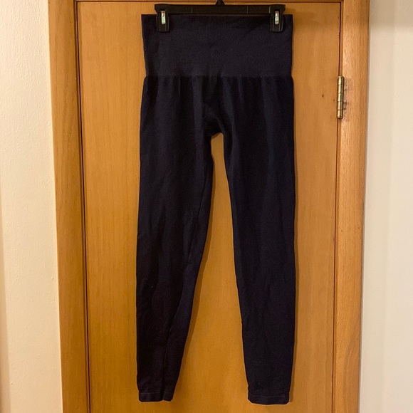 Assets by Spanx Polka Dot Jean Navy Blue Leggings Size XL - Picture 1 of 9